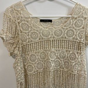 Dulcie Cropped Crochet Top size L.  Women's pre owned
